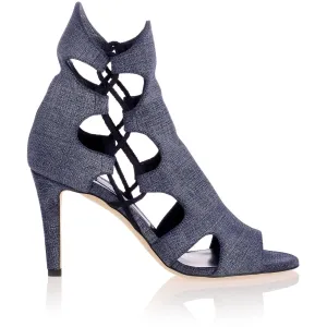 Lucky denim leather sandal