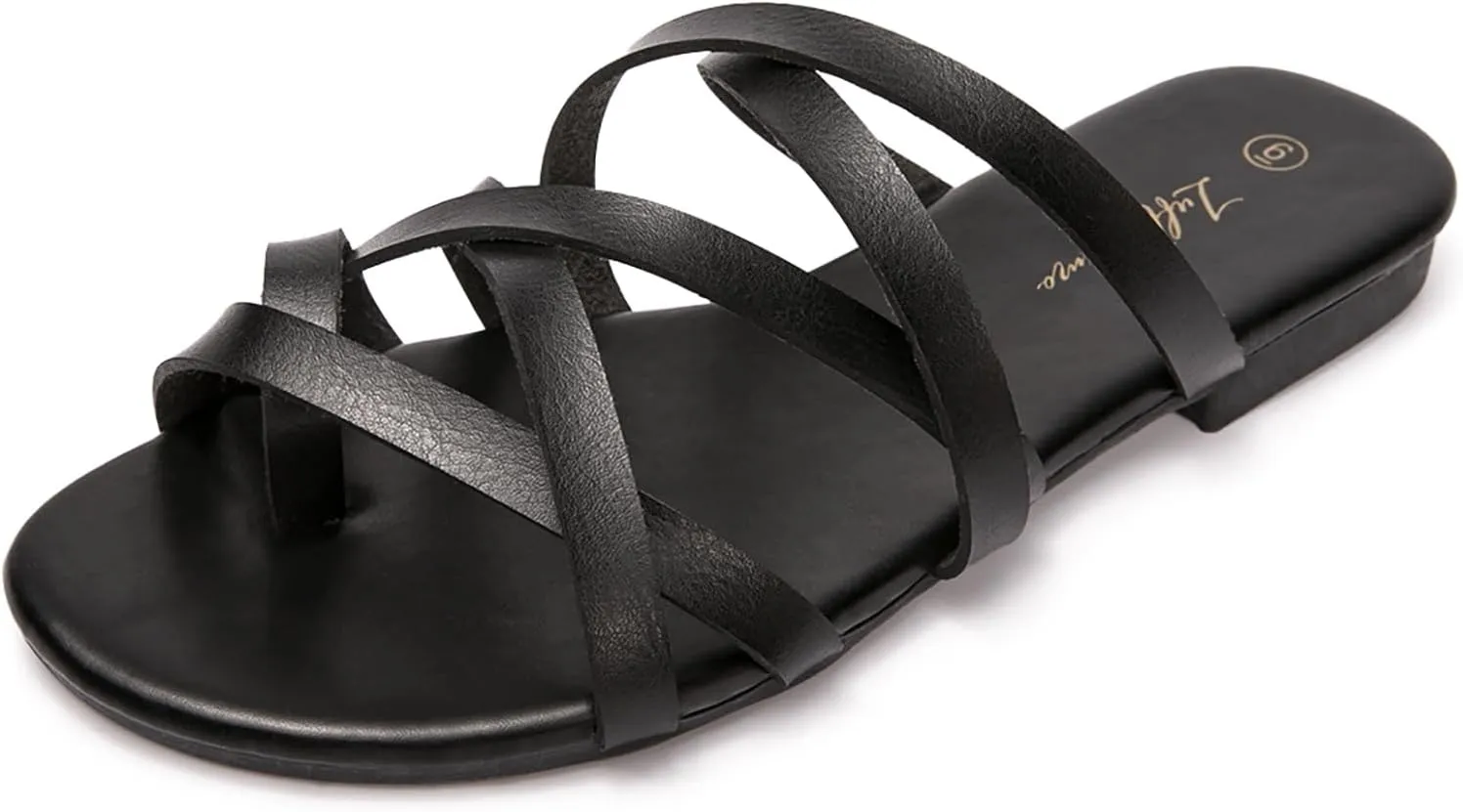 Luffymomo Women's Elastic Strap Flat Sandals Casual Summer Open Toe Sandal