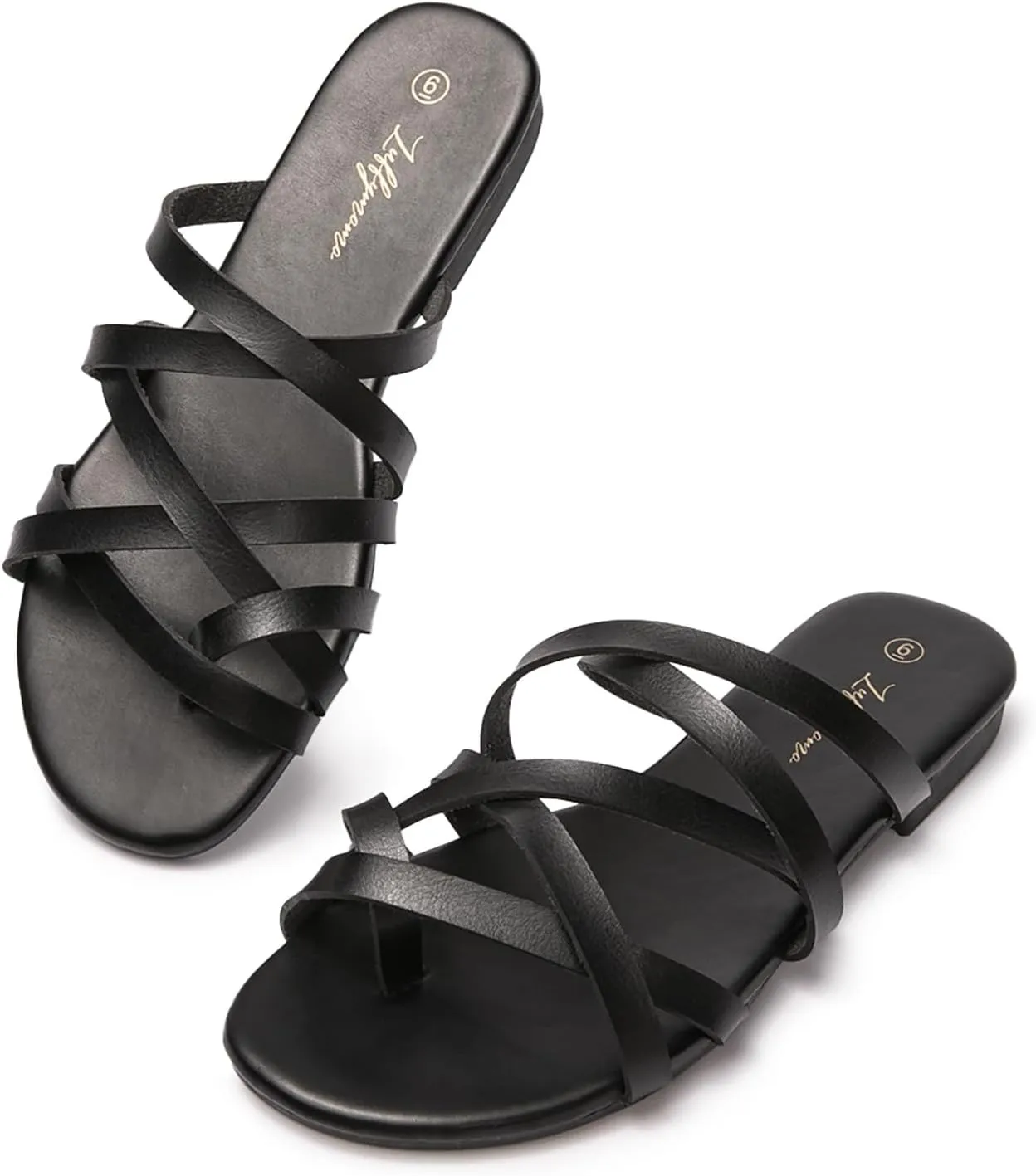 Luffymomo Women's Elastic Strap Flat Sandals Casual Summer Open Toe Sandal