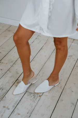 Luxury White Velvet Slippers
