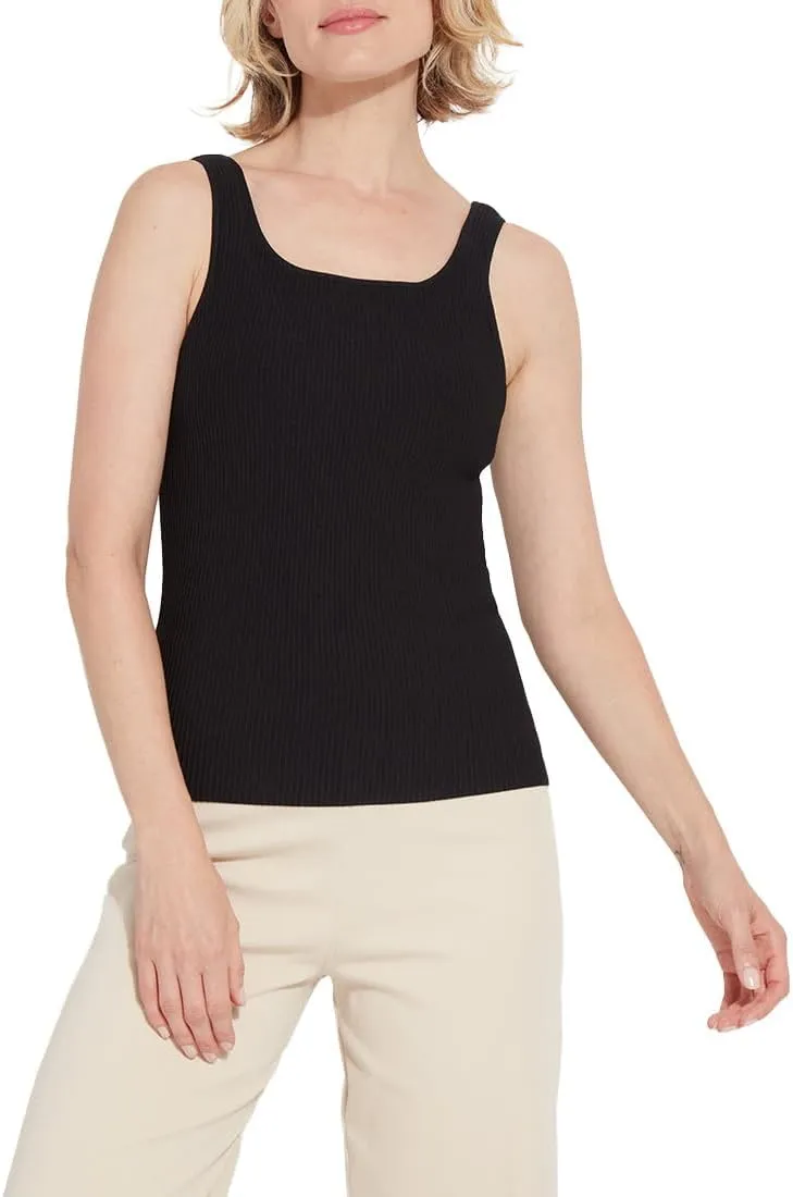 Lyssé Avril Sculpting Tank Top – Ribbed Knit Tank Tops for Women and Fitted Tank Top with 4-Way Stretch