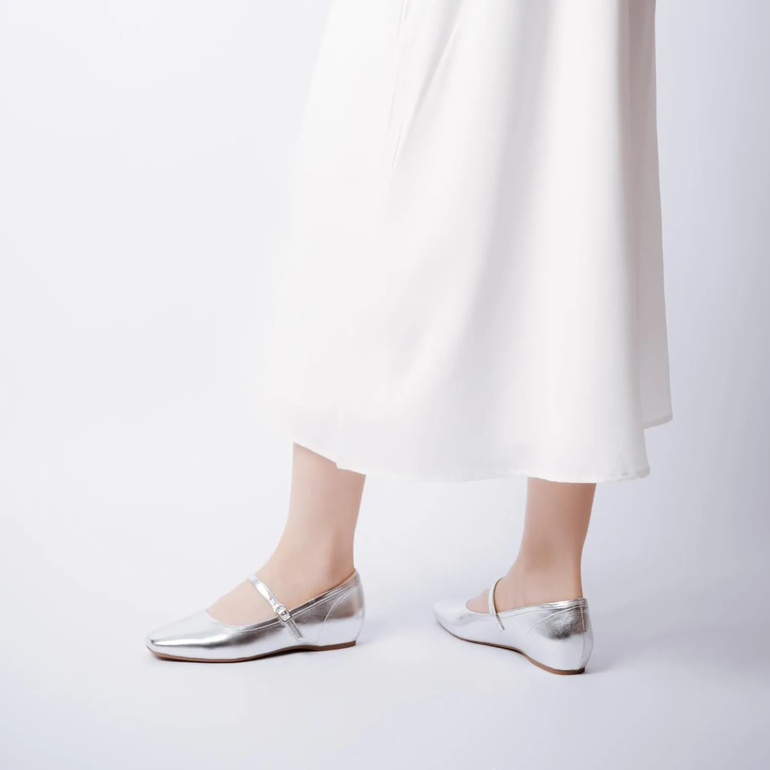 Mary Jane Flat Shoes with Arch Support and Hidden Wedge Heel, Women Ballet Flats, Mary Jane Flats, Comfortable Dress Shoes