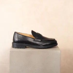 Men's Black Leather Lug Centesimo