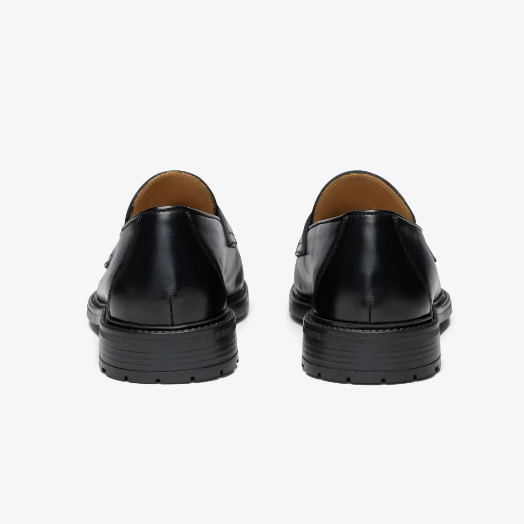 Men's Black Leather Lug Centesimo