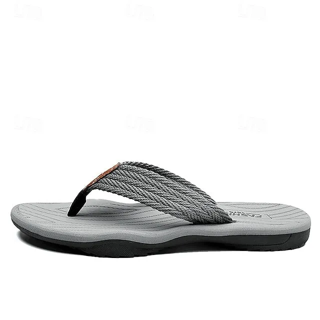 Men's Breathable Nylon Flip Flops - Comfortable Slip-Resistant