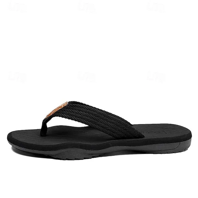 Men's Breathable Nylon Flip Flops - Comfortable Slip-Resistant