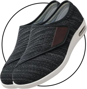Men's Casual Shoes Slip On Lightweight Sneakers Walking Shoes Lightweight Loafer Slip On Boat Wide Fit Trainers Men with 3 Pairs Insoles Replacement for Elderly Swollen Feet