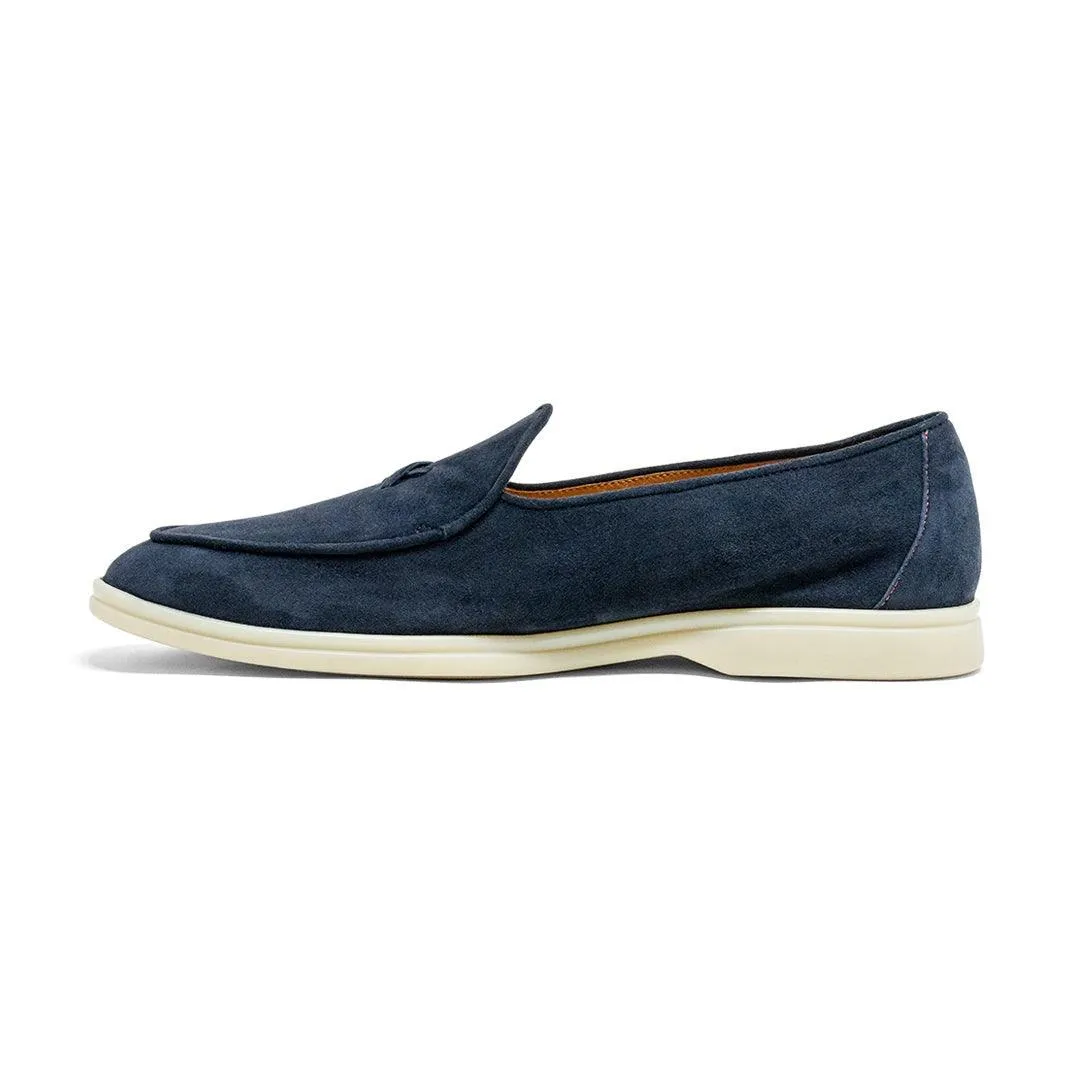 Men's Navy Suede Viaggio Loafer From Del Toro Shoes