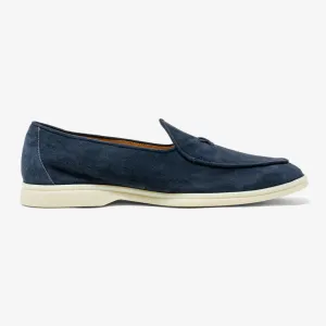 Men's Navy Suede Viaggio Loafer From Del Toro Shoes