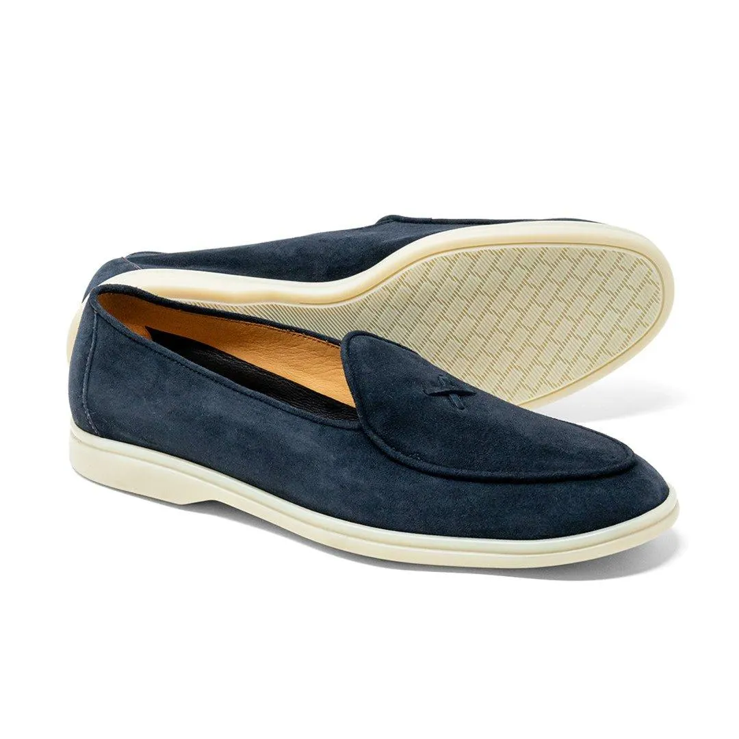 Men's Navy Suede Viaggio Loafer From Del Toro Shoes