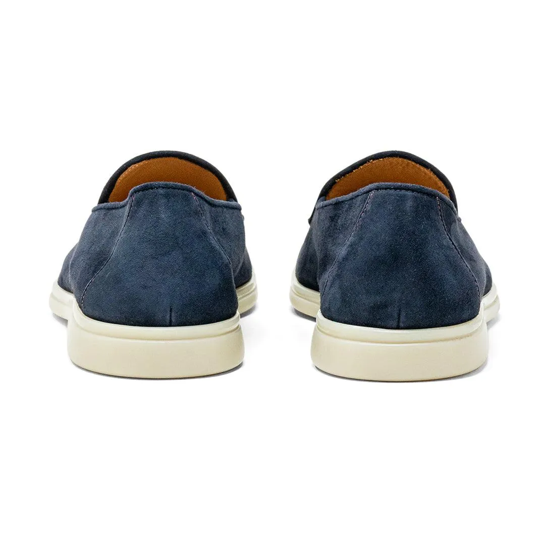 Men's Navy Suede Viaggio Loafer From Del Toro Shoes