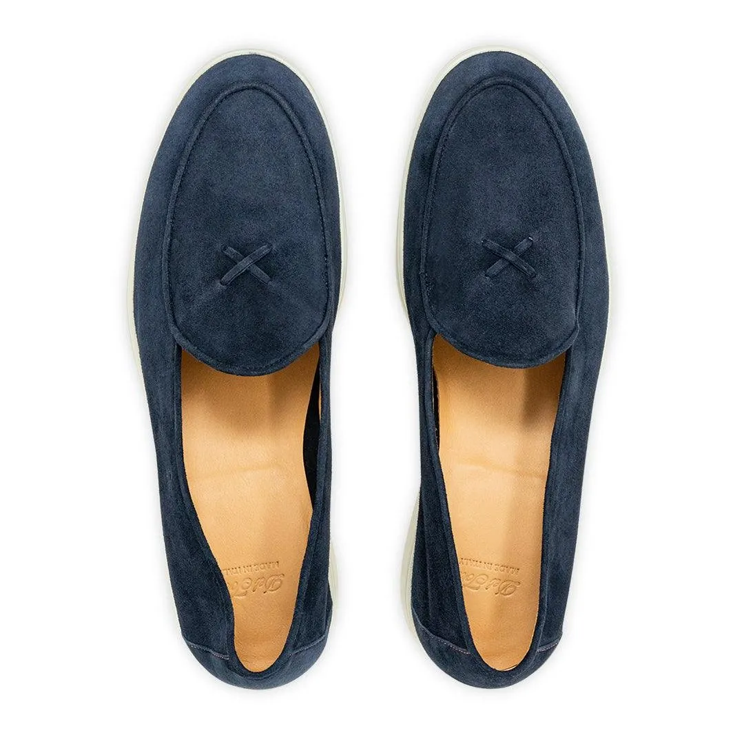 Men's Navy Suede Viaggio Loafer From Del Toro Shoes