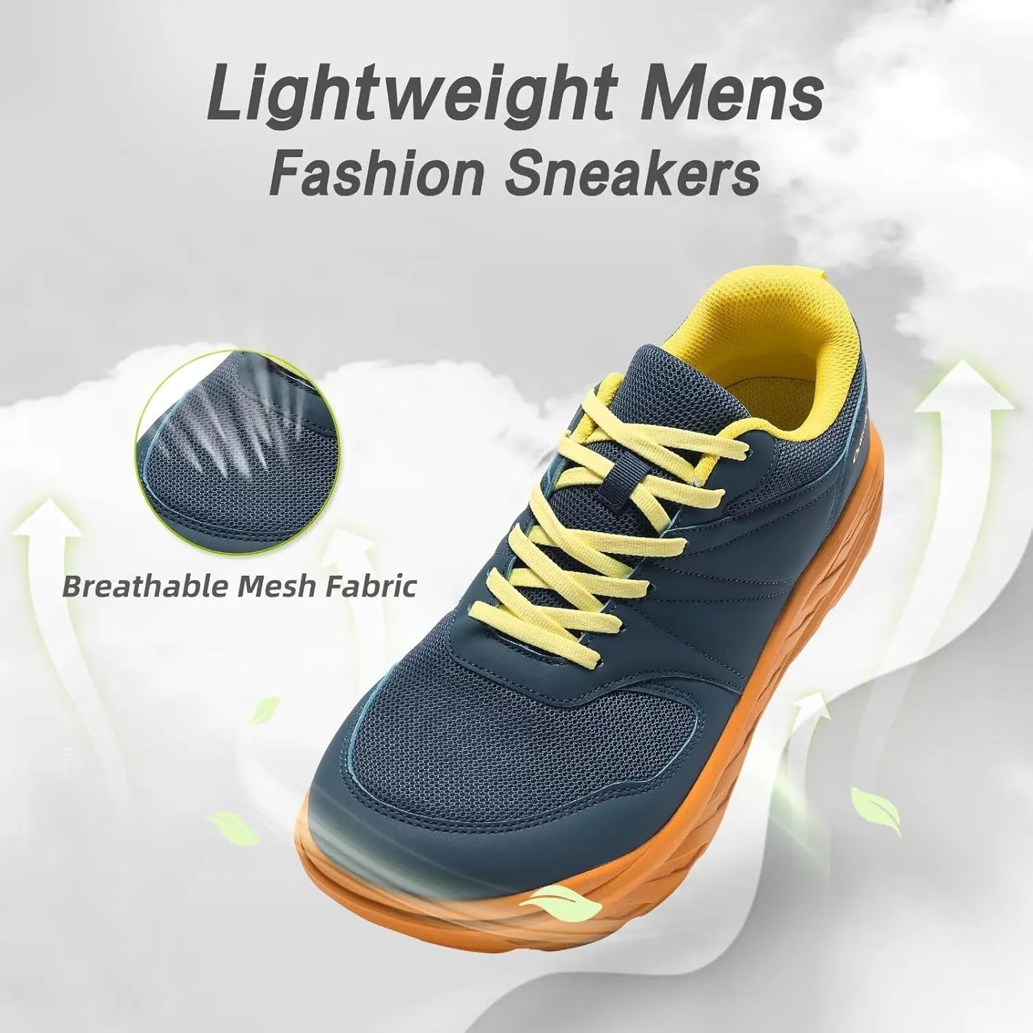 Men's Orthopedic Diabetic Wide Walking Shoes: Comfortable Arch Support Plantar Fasciitis Sports Running Sneakers, Casual Swollen Bunion Work Tennis Shoes for Foot and Heel Pain Relief
