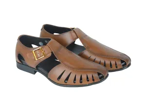 Mens Premium leather fisherman sandal 910509