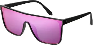 mosanana Polarized Oversized Square Sunglasses for Women Men, Trendy Flat Top Fashion Shield Shades MS52363
