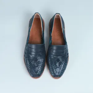 Navy Leather Sebastian Loafer