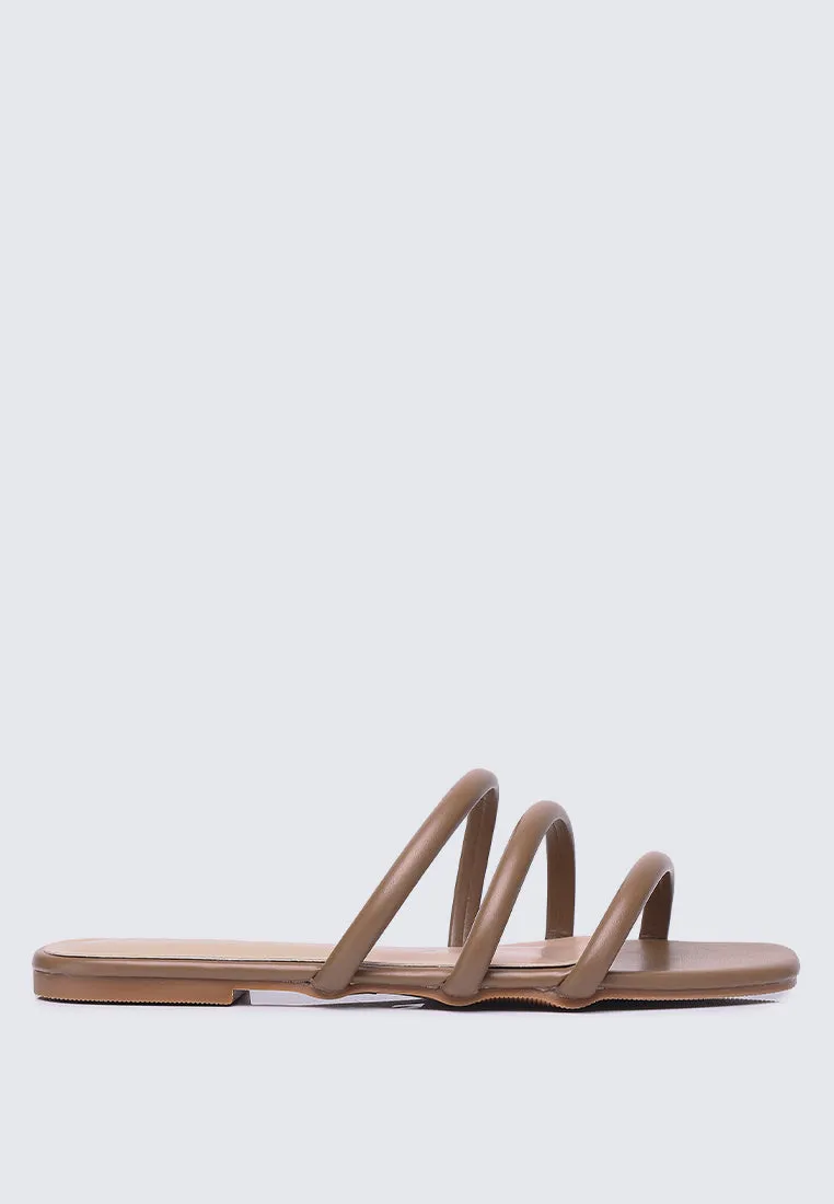 Nevaeh Comfy Sandals In Taupe