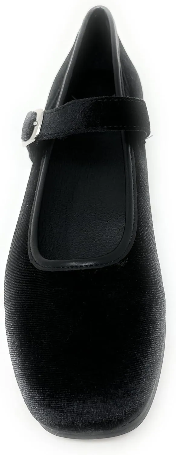 N.Y.L.A. Women's Velvet Mj Mary Jane Flat