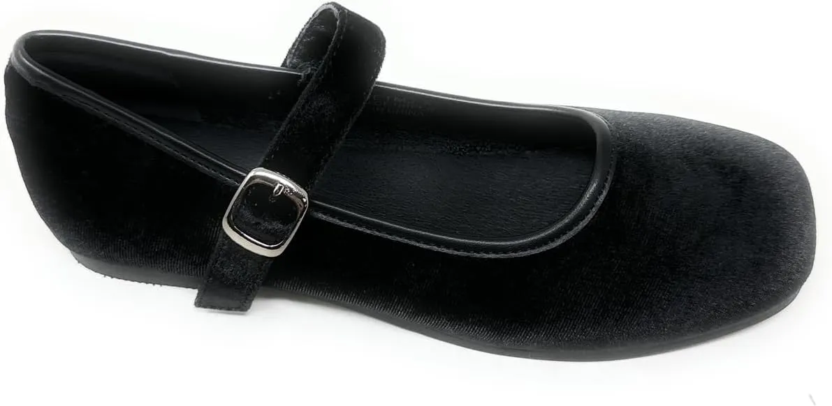 N.Y.L.A. Women's Velvet Mj Mary Jane Flat