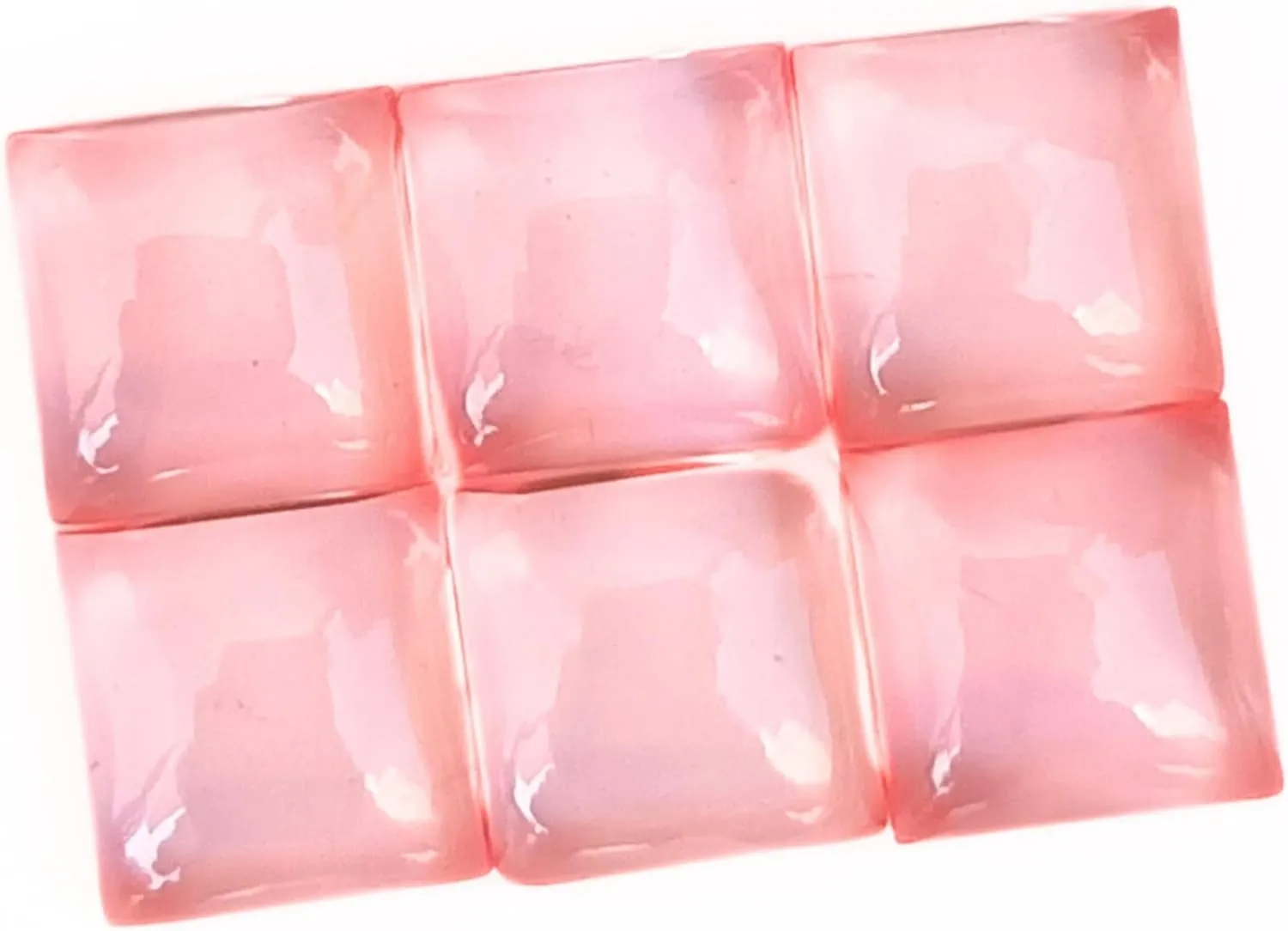 Pink Color Quartz Doublet Square Shape Cabochon 10 Piece Calibrated Natural Clear Quartz Flat back Loose Gemstone For Making Jewelry 4mm 5mm 6mm 7mm 8mm 9mm 10mm