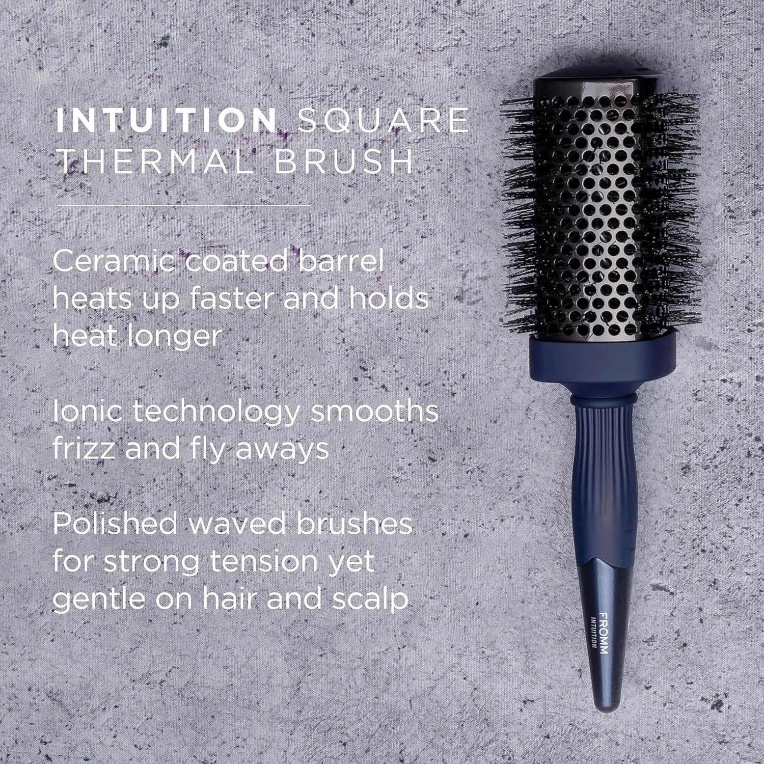 Professional Intuition Square Styler 1.75 Inch Ceramic & Ionic Thermal Brush in Blue, 2-in-1 Straighten & Wave Blow Drying Brush, Smooths Frizz & Flyaway's for Healthy Shiny Hair