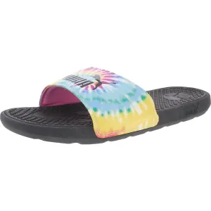 PUMA Cool Cat Tie Dye 2 Slide Sandal Womens Sandal 11 BM US PinkAquaBlack