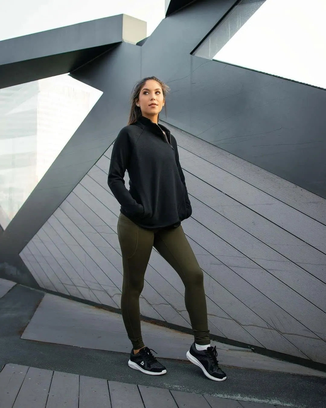 RBX Fleece-Lined Leggings for Women Yoga Pants with Pockets Gym Pants for Cold Weather Full-Length Leggings for Running Yoga