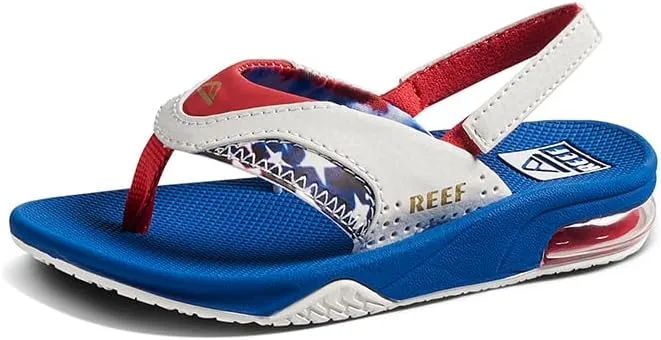REEF Toddler/Little Kid Fanning Flip Flop, Arch Support, Durable Outsole, Water Friendly, Backstrap