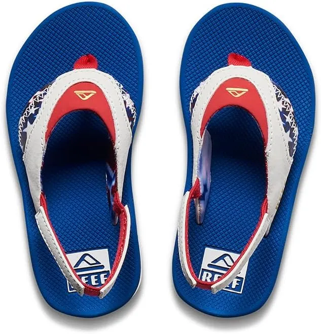REEF Toddler/Little Kid Fanning Flip Flop, Arch Support, Durable Outsole, Water Friendly, Backstrap