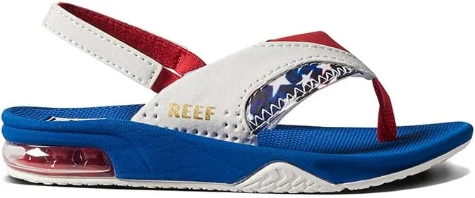 REEF Toddler/Little Kid Fanning Flip Flop, Arch Support, Durable Outsole, Water Friendly, Backstrap