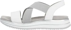 Remonte Women's D1j50 Sandals, White Frost Silver 80, 11 Women