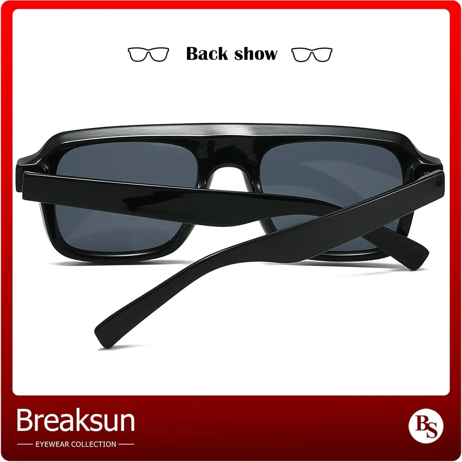 Retro Square Sunglasses for Women Men Trendy Thick Frame Square Aviator Sun Glasses 70s Vintage Shades