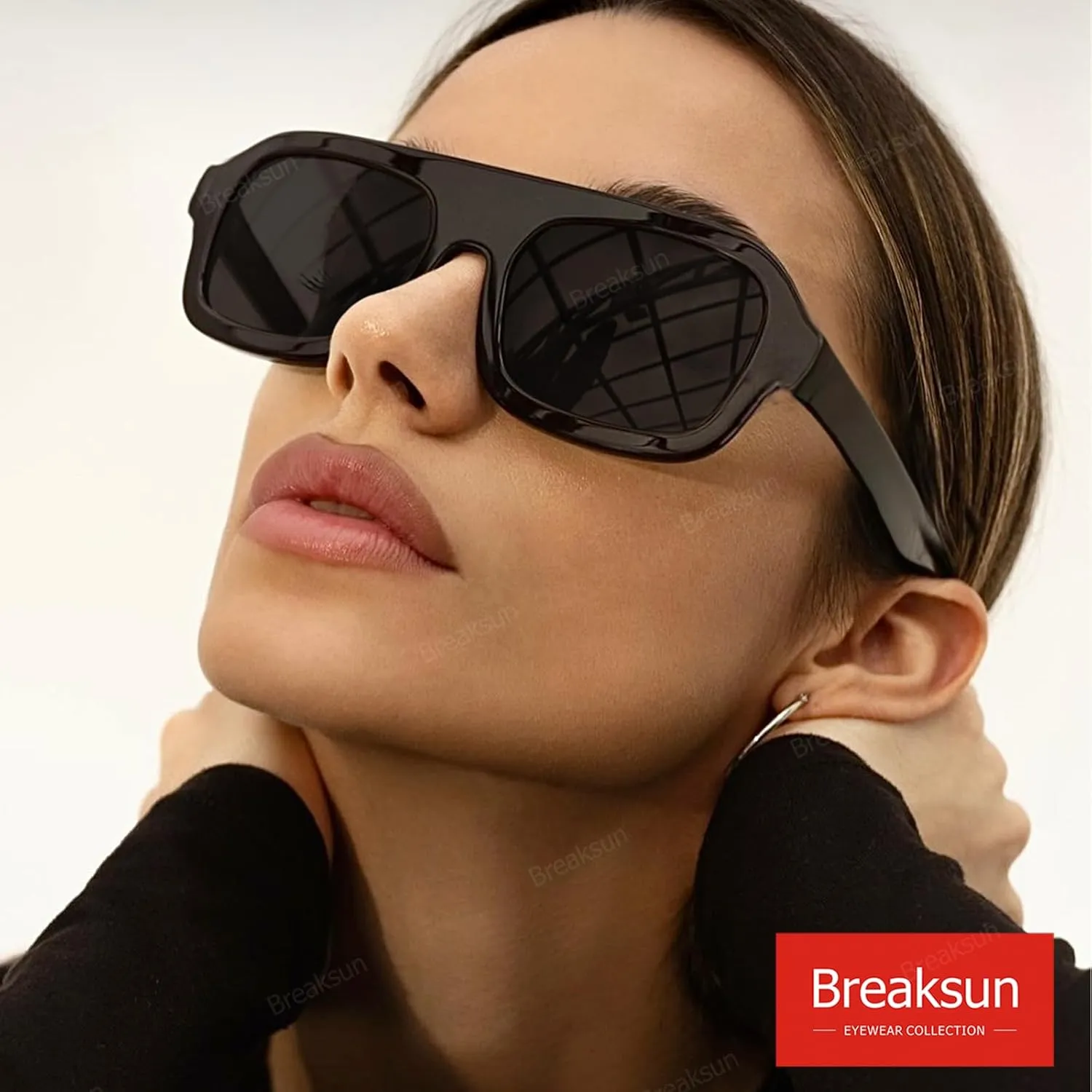 Retro Square Sunglasses for Women Men Trendy Thick Frame Square Aviator Sun Glasses 70s Vintage Shades
