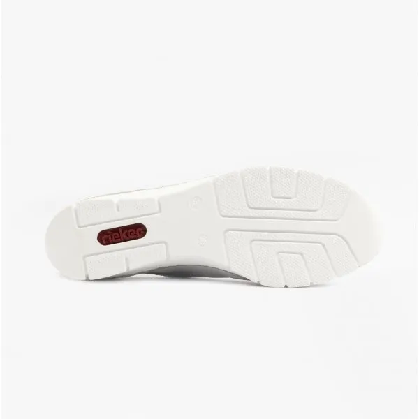 Rieker 53703-80 Womens Trainers White/Rose Gold