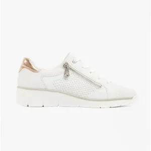 Rieker 53703-80 Womens Trainers White/Rose Gold