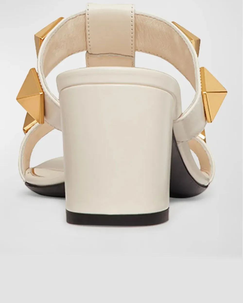Roman Stud Slide Sandal in Light Ivory