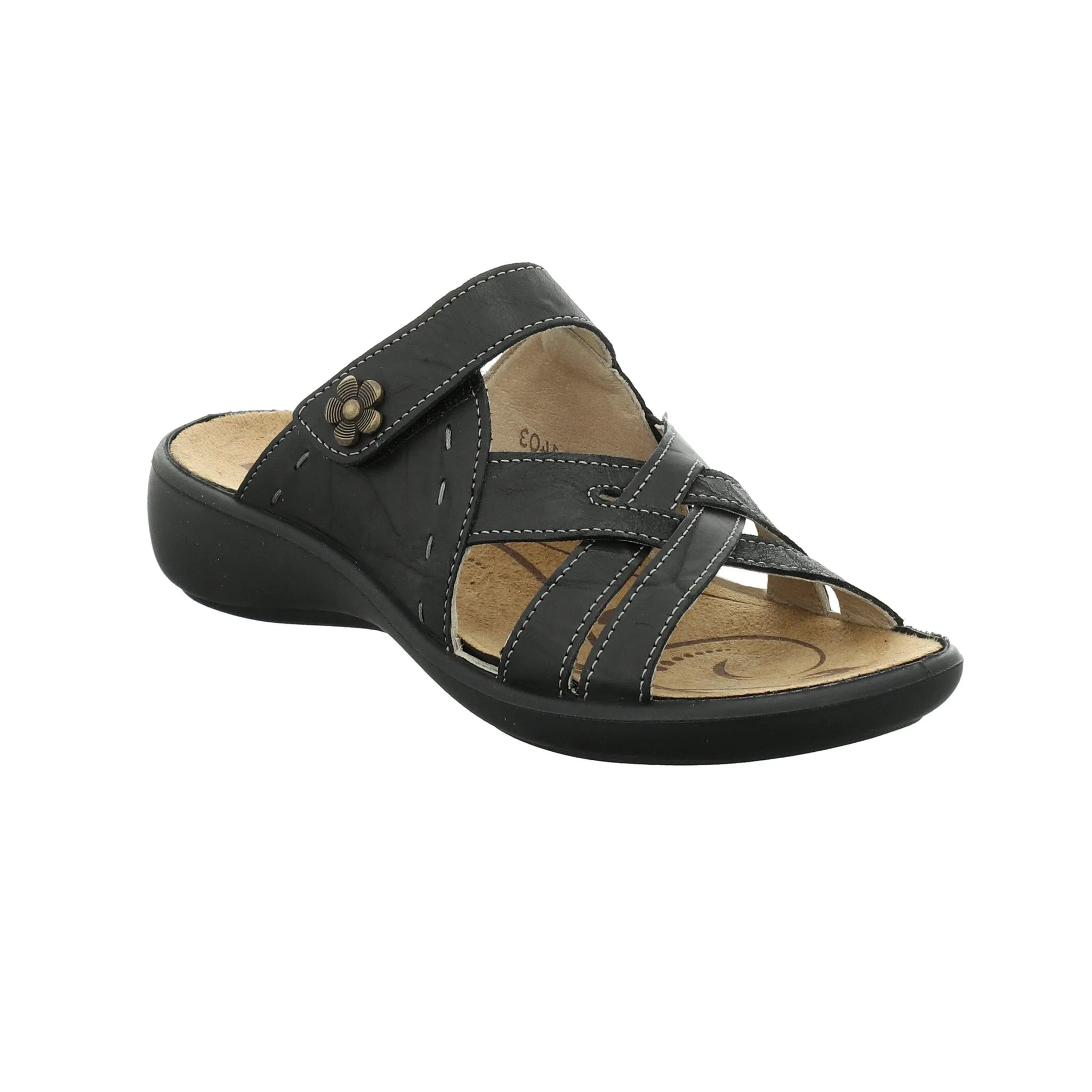 Romika Ibiza 99 Sandal in Camel, Dark Blue & Black