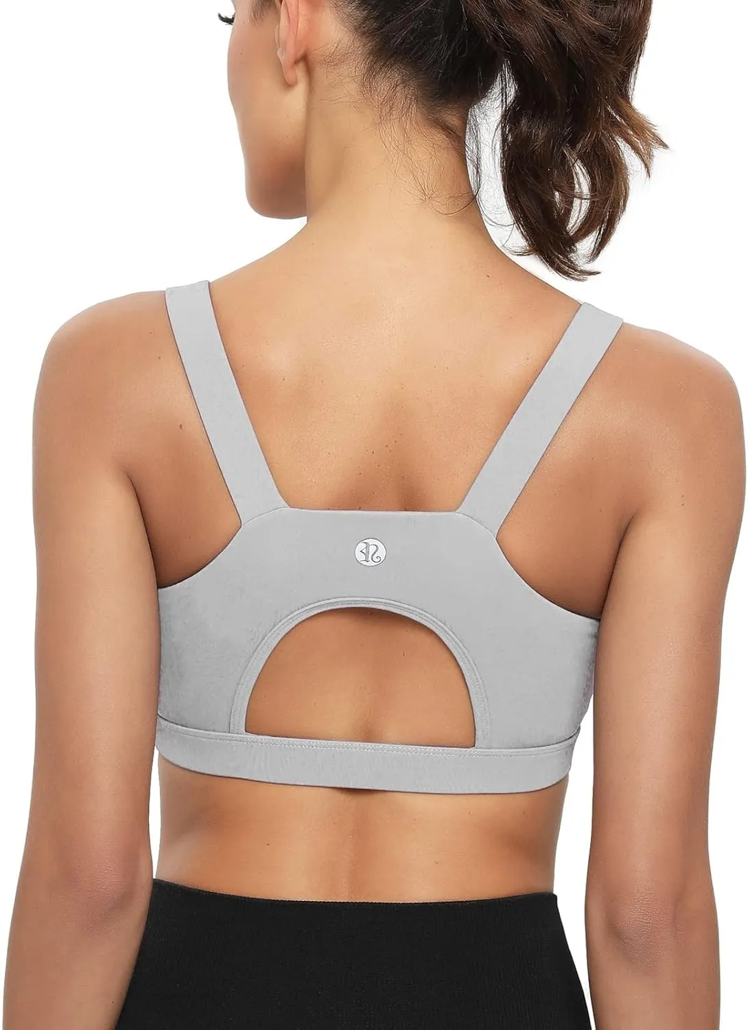 RUNNING GIRL High Impact Sports Bras for Women,Racerback Running Bra Workout Crop Tank Tops Longline Sports Bra Push up