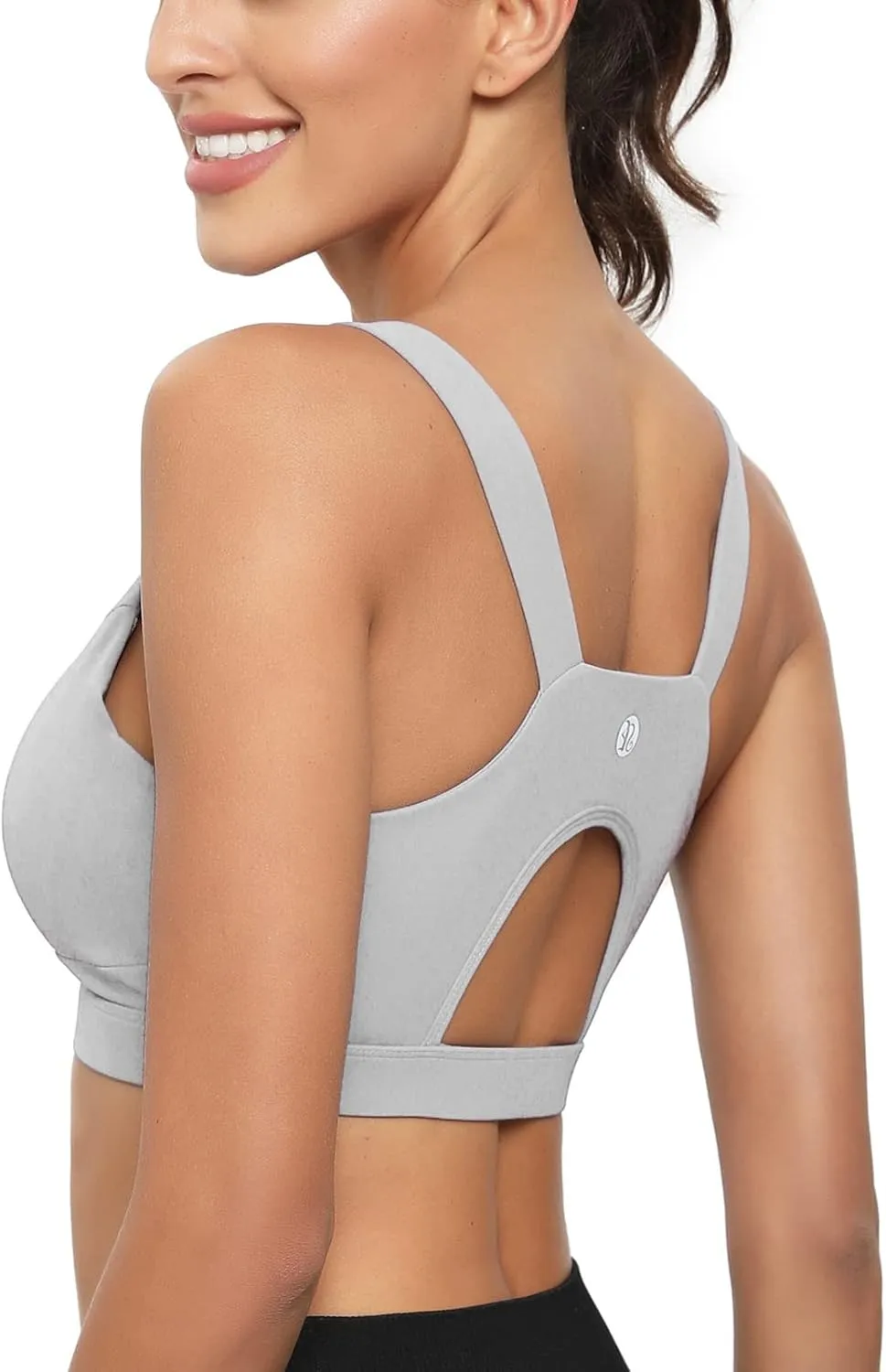 RUNNING GIRL High Impact Sports Bras for Women,Racerback Running Bra Workout Crop Tank Tops Longline Sports Bra Push up
