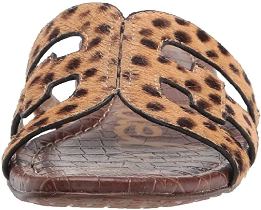 Sandals Open-Toe Bay Tan Leather Multi Flats Slide Slip-On Durable Mule Edelman Large selection Sam