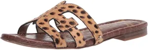 Sandals Open-Toe Bay Tan Leather Multi Flats Slide Slip-On Durable Mule Edelman Large selection Sam