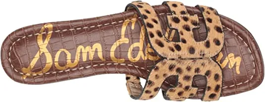 Sandals Open-Toe Bay Tan Leather Multi Flats Slide Slip-On Durable Mule Edelman Large selection Sam