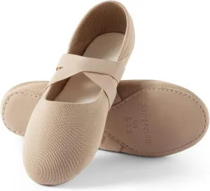 SANGEESON Ballet Shoes for Women(Leather Full Sole, Arch Support, Breathable), Jazz Shoes, Ballerina Shoes, Dance Shoes Women for Beginner