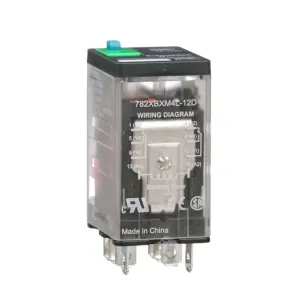 Schneider Electric/Magnecraft 782XBXM4L-12D Relay; E-Mech; Gen-Purp; DPDT; Cur-Rtg 15A; Ctrl-V 12VDC; Vol-Rtg 300V; Plug-In