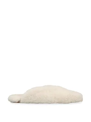 Shearling regency mule slippers