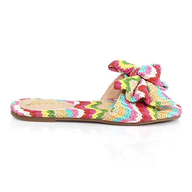 SHINEE-128  Multi Color Wavy Print Raffia