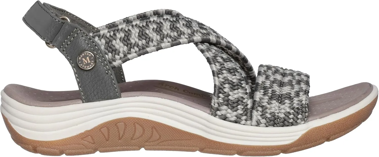 Skechers Women's Martha Stewart Reggae Cup-Coastal Trail Flat Sandal