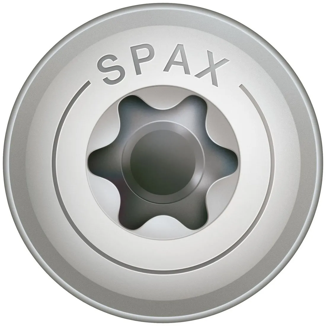 SPAX Wood Construction Plate Head Screw TG, A2 II Skint, T-Star T30, 6 mm X 140 mm, 100 STK/Pak