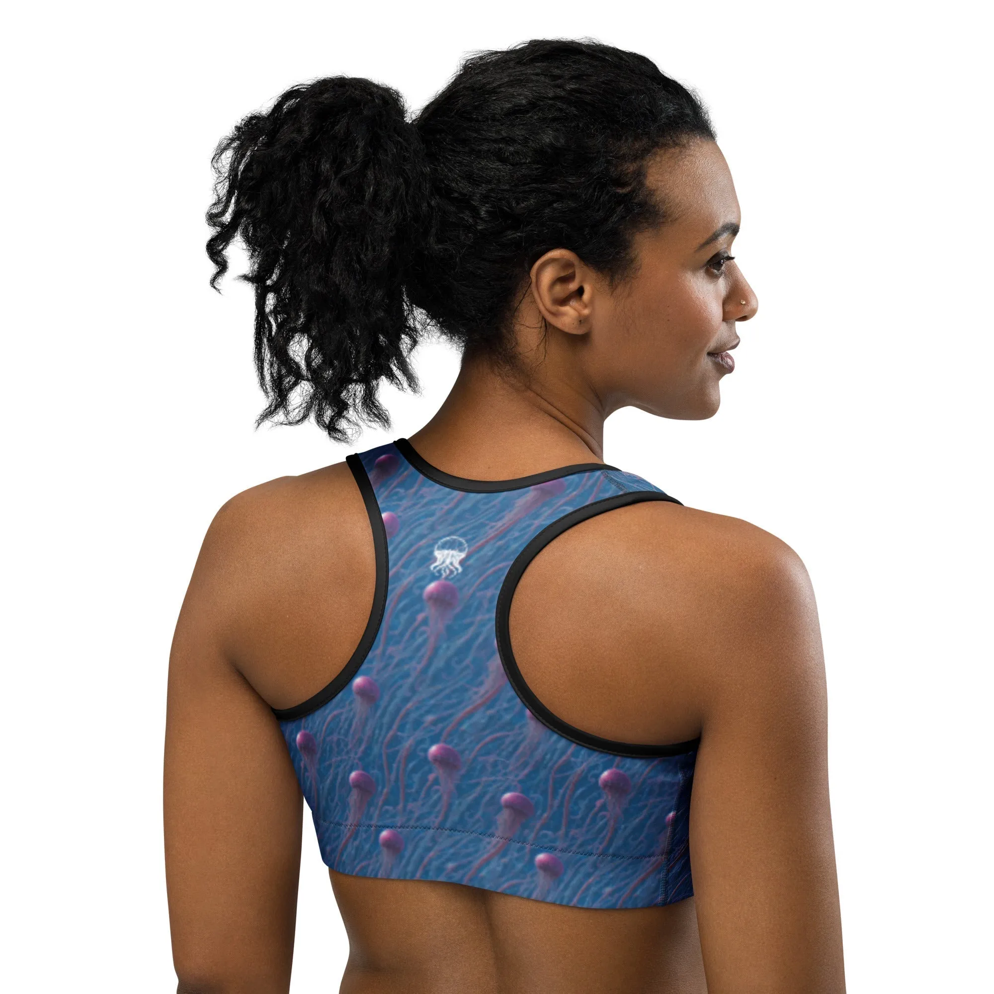 Sports bra - Blue And Violet Jellyfishes