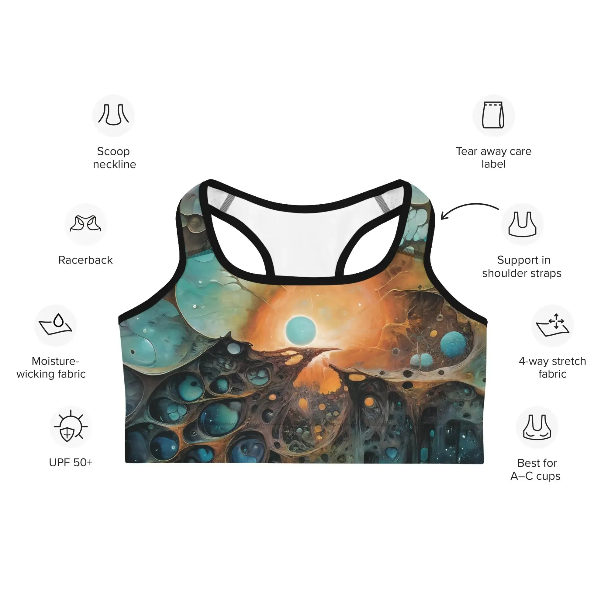 Sports bra - Chthonic Echoes